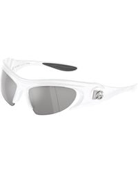 Dolce & Gabbana - Dg6192 33126G Sunglasses Injected Cat Eye Mirrored - Lyst