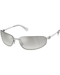 Miu Miu - Mu A50S 1Bc8H1 Sunglasses Metal Round Normal - Lyst