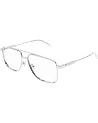 McQueen - Am0480O 001 Optical Frames Acetate Transparent Pilot - Lyst