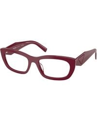 Prada - Pr D09V 23L1O1 Optical Frames Acetate Transparent Geometric Normal - Lyst