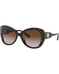 Michael Kors - Mk2120 Positano 300613 Dark Tort Sunglasses Plastic Butterfly Normal Shaded - Lyst