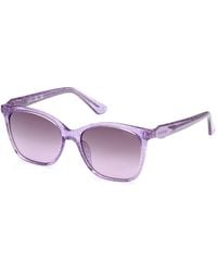 Guess - Gu9238 83Z Sunglasses Injected Squared Normal Shaded - Lyst