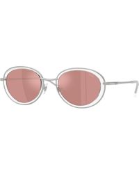 DIESEL - Dl1018 1007E4 Sunglasses Metal Round Mirrored - Lyst