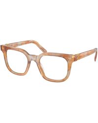 Miu Miu - Mu 06Xv 13U1O1 Optical Frames Acetate Transparent Squared Normal - Lyst