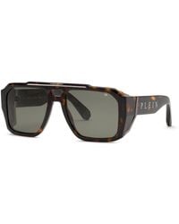 Philipp Plein - Spp184M Plein Master 722 Sunglasses Acetate Geometric Normal - Lyst