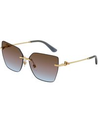 Dolce & Gabbana - Dg2321 02/13 Sunglasses Metal Cat Eye Normal Shaded - Lyst