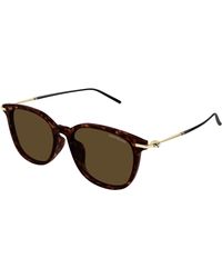 Montblanc - Mb0416Sa 003 Sunglasses Acetate Squared - Lyst