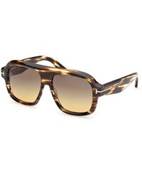 Tom Ford - Ft1324 Rhonda-02 55B Sunglasses Acetate Smoke Pilot Normal - Lyst