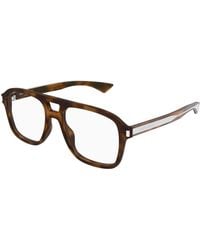 Saint Laurent - Sl 881 Opt 003 Optical Frames Acetate Transparent Squared - Lyst