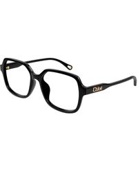 Chloé - Ch0277Oa 001 Optical Frames Acetate Transparent Squared - Lyst