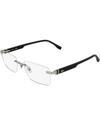 Lacoste - 045 Optical Frames Metal Squared Normal - Lyst