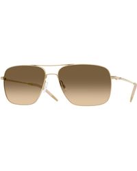 Oliver Peoples - Ov1150S Clifton 534385 Sunglasses Metal Squared Normal - Lyst