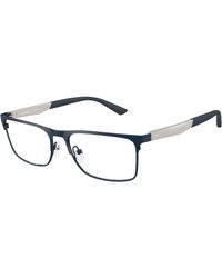 Emporio Armani - Ea1183 3018 Optical Frames Metal Transparent Squared Normal - Lyst