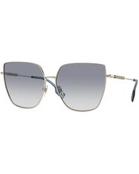 Burberry - Be3143 110979 Sunglasses Metal Squared Shaded - Lyst