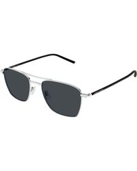 Saint Laurent - Sl 866 002 Sunglasses Metal Pilot - Lyst