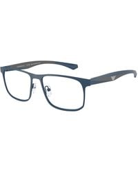 Emporio Armani - Ea1163 3389 Optical Frames Metal Squared Normal - Lyst