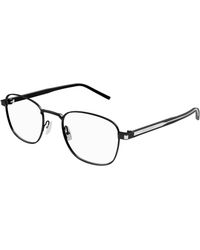 Saint Laurent - Sl 699 001 Optical Frames Metal Transparent Round - Lyst