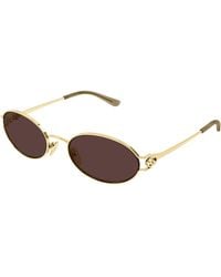 Gucci - Gg2233S 002 Sunglasses Metal Round - Lyst