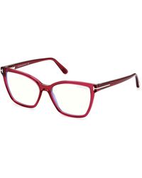 Tom Ford - Ft5812-B 074 Optical Frames Acetate Butterfly Normal - Lyst