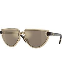 Burberry - Be3152 11095A Sunglasses Metal Geometric Mirrored - Lyst