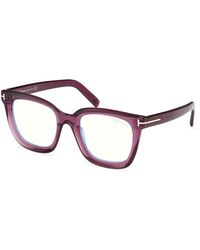 Tom Ford - Ft5880-B 081 Optical Frames Acetate Squared Normal - Lyst