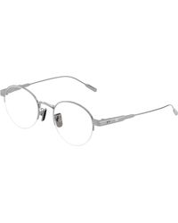 Moncler - Me1016Td 1023 Optical Frames Titanium Transparent Round Normal - Lyst