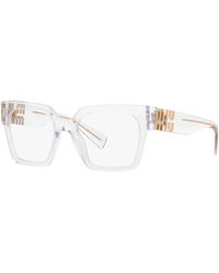 Miu Miu - Mu 04Uv 2Az1O1 Optical Frames Acetate Squared Normal - Lyst