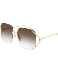 Gucci - Gg0646S 002 Sunglasses Metal Squared Normal Shaded - Lyst
