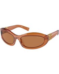 Miu Miu - Mu 14Zs 15T10I Sunglasses Acetate Geometric Normal - Lyst