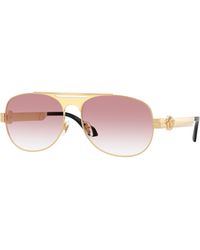 Versace - Ve2302 15233B Sunglasses Metal Pilot Normal Nuanced - Lyst