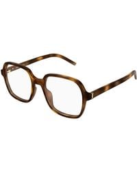 Saint Laurent - Sl M190 003 Optical Frames Acetate Transparent Squared - Lyst