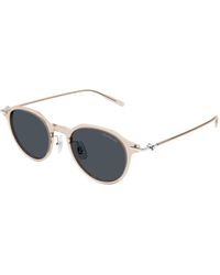 Montblanc - Mb0355S 004 Sunglasses Injected Round - Lyst