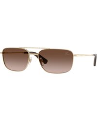 Burberry - Be3170 110913 Sunglasses Metal Pilot Normal Nuanced - Lyst
