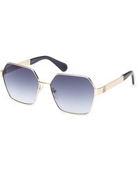 MAX&Co. - Mo0141 32W Sunglasses Metal Geometric Normal - Lyst