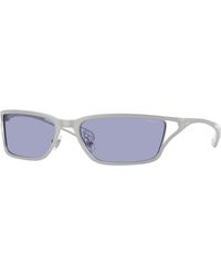 DIESEL - Dl1015 10071A Sunglasses Metal Squared Normal - Lyst