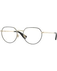 Burberry - Be1405 1326 Optical Frames Metal Transparent Round Normal - Lyst