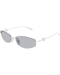 Balenciaga - Bb0535S 004 Sunglasses Metal Geometric - Lyst