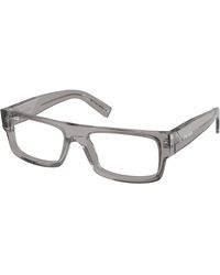 Prada - Pr D06V 16Z1O1 Optical Frames Acetate Transparent Squared Normal - Lyst