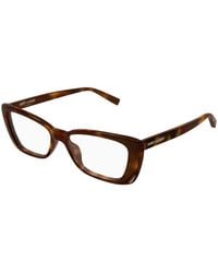 Saint Laurent - Sl 943 Opt 002 Optical Frames Acetate Transparent Squared - Lyst
