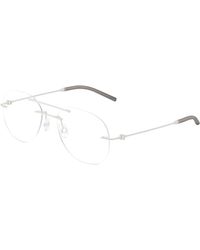 Moncler - Me1003 1004 Optical Frames Steel Transparent Geometric Normal - Lyst