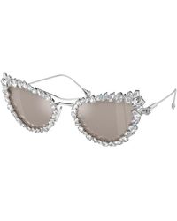 Swarovski - Sk7011 4001Ap Sunglasses Metal Geometric Normal Mirror - Lyst