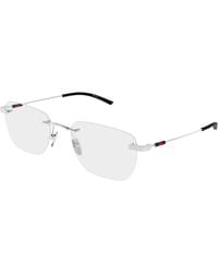 Gucci - Gg2099O 003 Optical Frames Metal Transparent Squared - Lyst