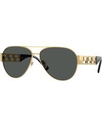 Versace - Ve2289 100287 Sunglasses Metal Pilot Normal - Lyst