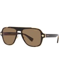 Versace - Ve2199 1252La Sunglasses Metal Geometric Polarized - Lyst