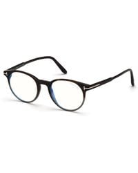 Tom Ford - Ft5695-B 056 Optical Frames Acetate Round Normal Anti Light - Lyst