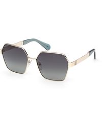 MAX&Co. - Mo0141 32P Sunglasses Metal Geometric Normal - Lyst