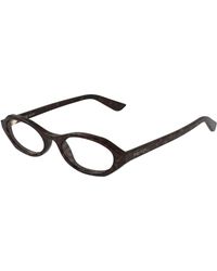 McQueen - Am0559O 002 Optical Frames Acetate Transparent Round - Lyst