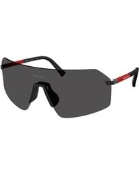 Prada Linea Rossa - Ps B50S 1Bo06F Sunglasses Metal Geometric Normal - Lyst