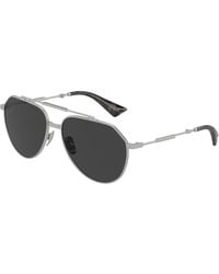 Dolce & Gabbana - Dg2302 136648 Sunglasses Metal Pilot Polarized - Lyst