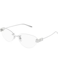 Balenciaga - Bb0489O 001 Optical Frames Metal Transparent Cat Eye - Lyst